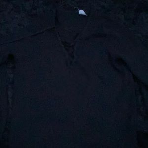 black cropped tight sweater